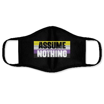 Discover LBGT Flag Gay Pride Human Assume Nothing Face Masks
