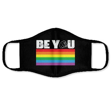 Discover LBGT Flag Gay Pride Human Be You Face Masks