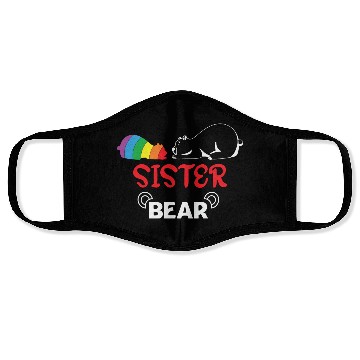 Discover LBGT Flag Gay Pride Human Sister Bear Face Masks