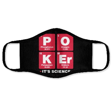 Discover Poker It's Science Face Masks