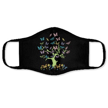 Discover Colorful Butterflies Forest Nature Trees Face Masks