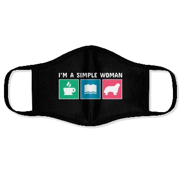 Discover Coffee Books Cavalier King Charles Spaniel Face Masks