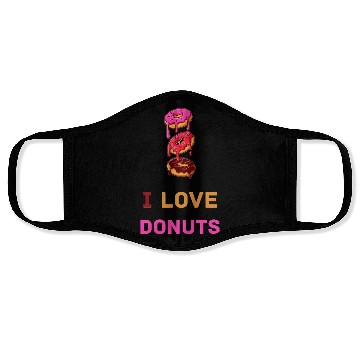 Discover I LOVE DONUTS Face Masks