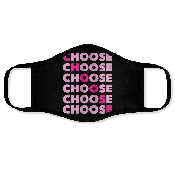 Discover Choose Typography Pink Retro 80s 90s Vintage Face Masks