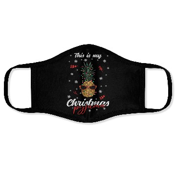 Discover Winter Christmas Pyjama Pineapple Face Masks