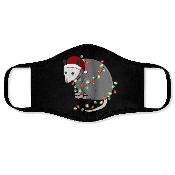 Discover Christmas Animal Opposum Light Chain Hat Face Masks