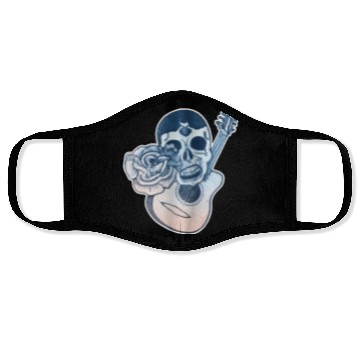 Discover Grotesque Rock And Roll Skull & Guitar Face Masks