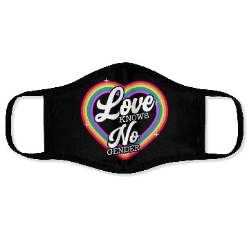 Discover Love Knows No Gender Rainbow Pride Month Face Masks