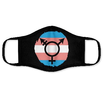 Discover Trans Rainbow Pride LGBTQ Transgender Rights Face Masks