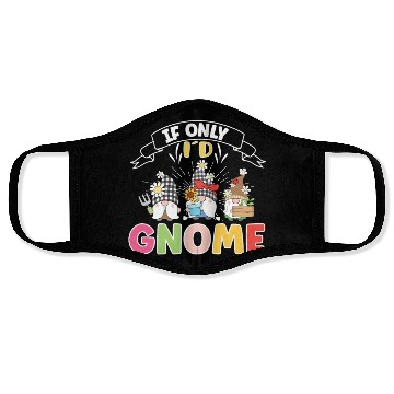 Discover Garden Gnomes Gnome Lover Funny Gnome Gardening Face Masks