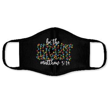 Discover Be The Light Mathew Christmas Lights Teacher Face Masks