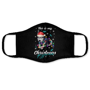 Discover Winter Christmas Pyjama Husky Face Masks