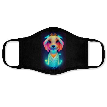 Discover Angel Dog 013 Face Masks