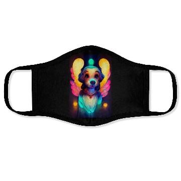 Discover Angel Dog 022 Face Masks