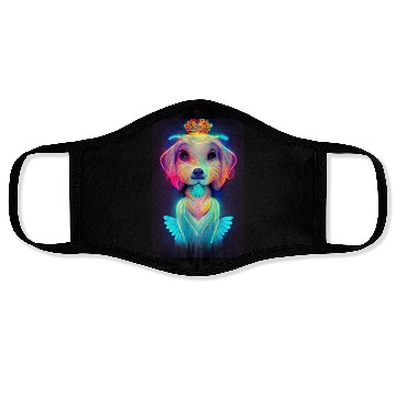 Discover Angel Dog 023 Face Masks