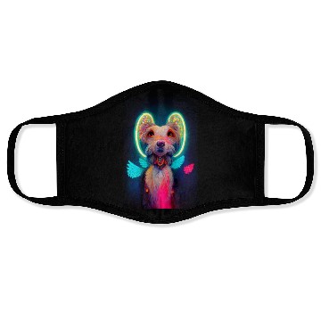 Discover Angel Dog 034 Face Masks