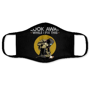 Discover Welder Welding Vintage Look Away Face Masks