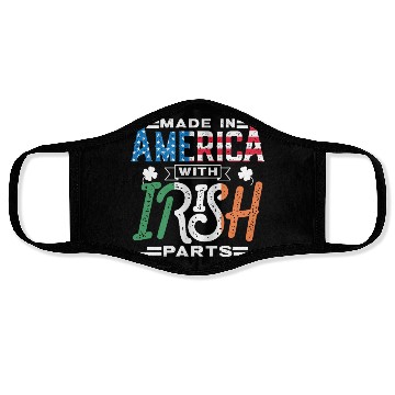 Discover Made In America With Irish Parts Gaelic Ireland Face Masks