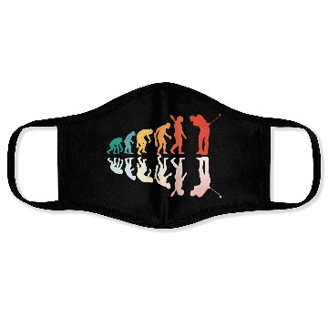 Discover Human Evolution Band Golf Face Masks