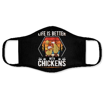 Discover Chickens Farmer Chicken Coop Face Masks