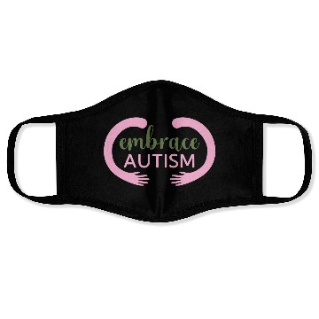Discover Embrace Autism Pink Hug Face Masks