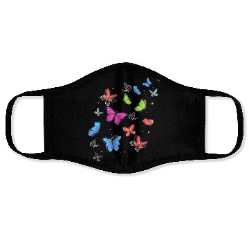 Discover Colourful Butterflies Garden Womens Butterfly Face Masks