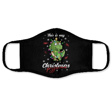 Discover Winter Christmas Pyjama Dinosaur Trex Face Masks