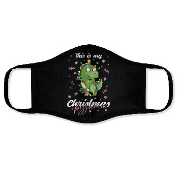 Discover Winter Christmas Pyjama Dinosaur Trex Face Masks