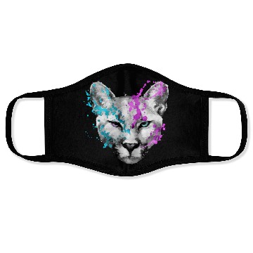 Discover Dramabite mountain lion Face Masks
