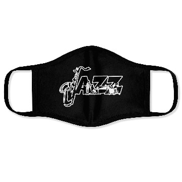 Discover Jazz Music Typography Design Face Masks