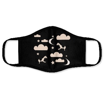 Discover Unicorn rainbow Face Masks