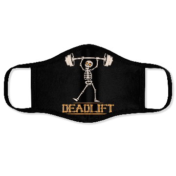 Discover Skeleton Deadlift Gym Workout Face Masks