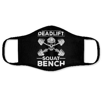 Discover Squat Bench Deadlift Gym Workout Face Masks