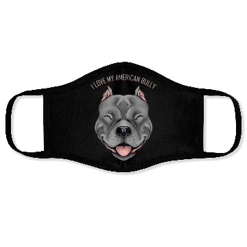 Discover Dog Lover - I Love My American Bully Face Masks