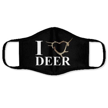 Discover I Heart Deer-White Face Masks