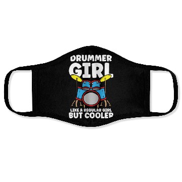 Discover Drummer Drums Music Drum Set Drumming Face Masks