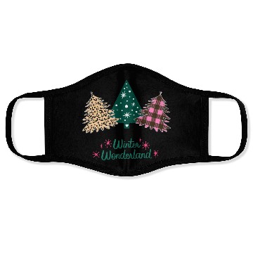 Discover Winter Wonderland - Christmas Trees! Face Masks