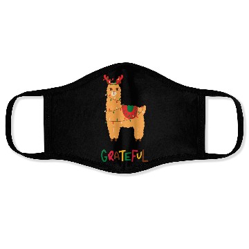 Discover Fa La La La LLama - Grateful ! Face Masks