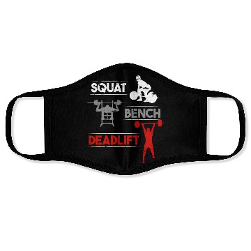 Discover Gym Workout Squat Bench Deadlift Face Masks