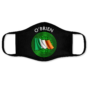 Discover O'Brien Shamrock & Irish Flag Face Masks