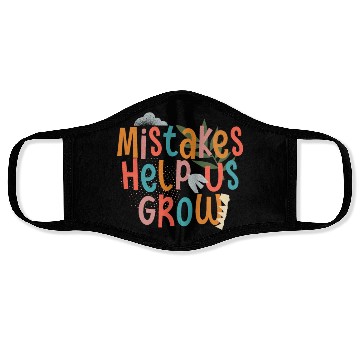 Discover Mistakes Help Us Grow Back To School Motivational Face Masks