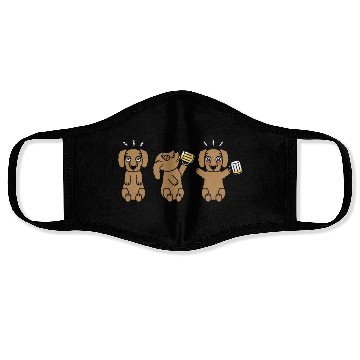 Discover Goldendoodle Beer Lover Face Masks