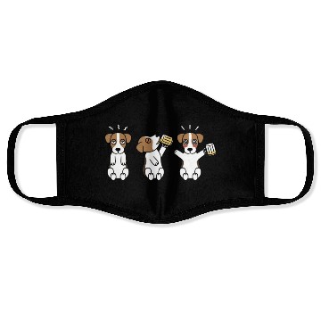 Discover Jack Russell Terrier Beer Lover Face Masks