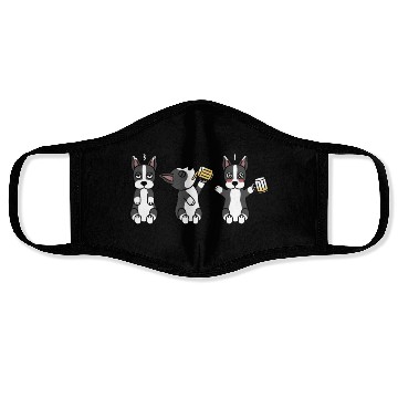 Discover Boston Terrier Beer Lover Face Masks