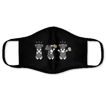 Discover Schnauzer Beer Lover Face Masks