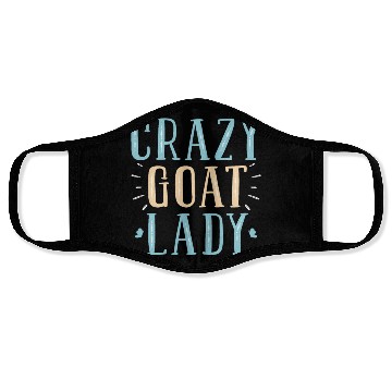 Discover Crazy Goat Lady Goat Lover Face Masks
