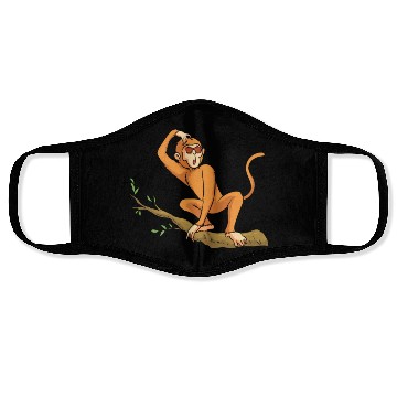 Discover Funny Orangutan Monkey Chimpanzee Monkey - Funny M Face Masks