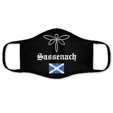 Discover Sassenach Outlander Celtic Gaelic Dragonfly Face Masks