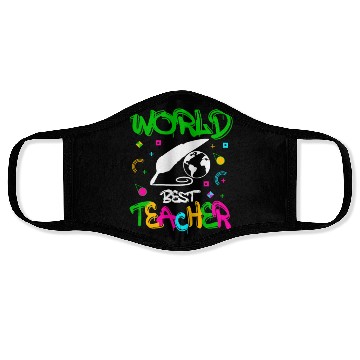 Discover World Best Teacher Funny Quotes Gifts Face Masks