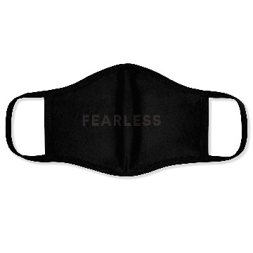 Discover Fearless black quote Face Masks
